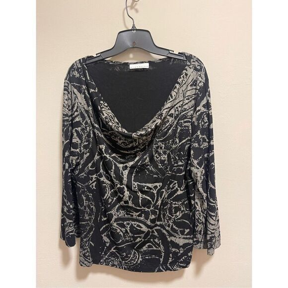 Bryn Walker Women's Abstract Print Cowl Neck Lagenlook Top Xl - Picture 1 of 2